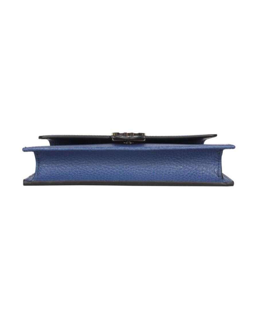 Gucci Litchi Pattern Chain Shoulder Bag In Blue