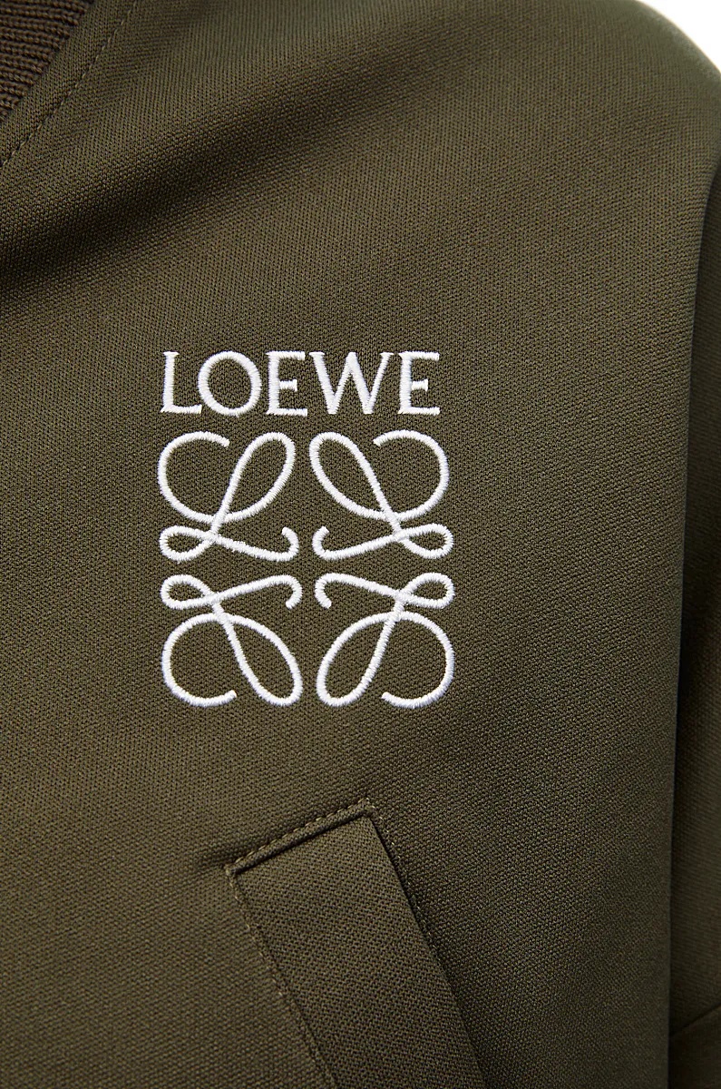 Loewe Short Stand-neck Casual Jacket In Green