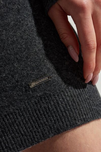 Dsquared2 Fine-knit Wool Minidress In Black