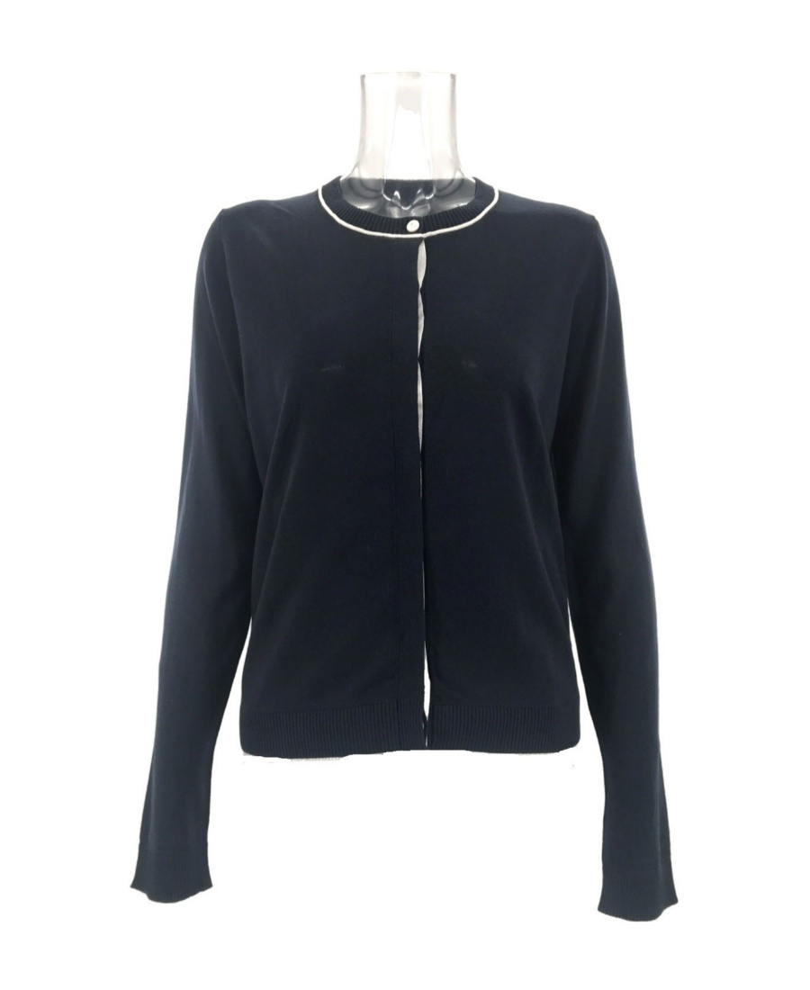 Weekend Max Mara Long-sleeved Knitted Cardigan In Black
