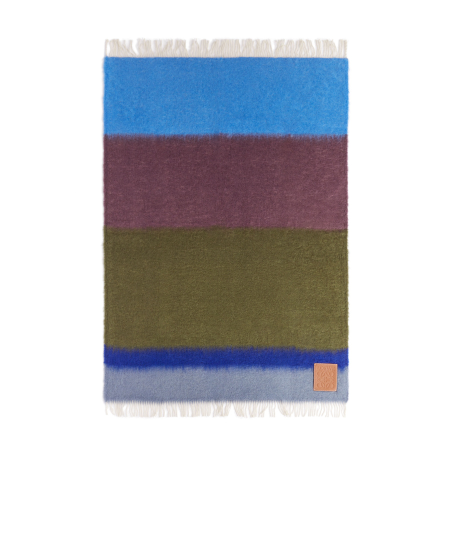 Loewe Striped Blanket In Blue