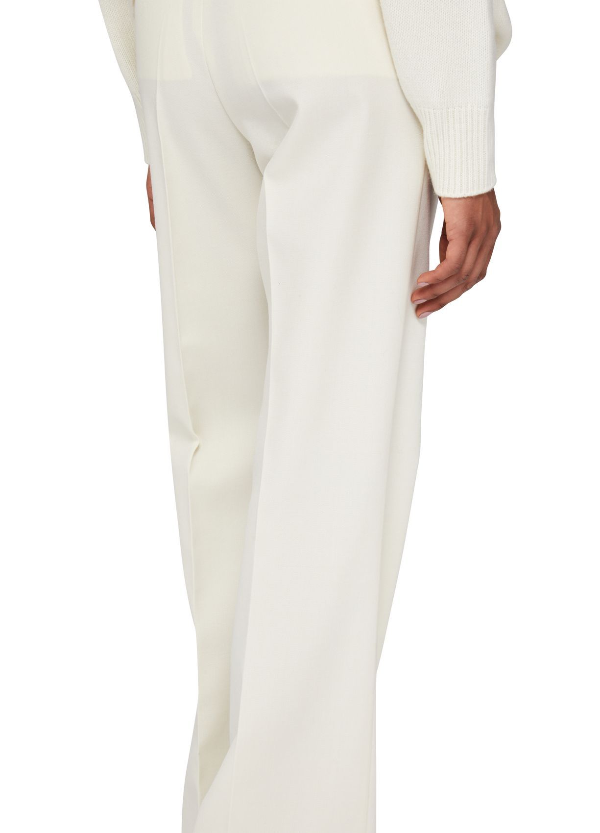 Moncler High-waisted Casual Pants In White