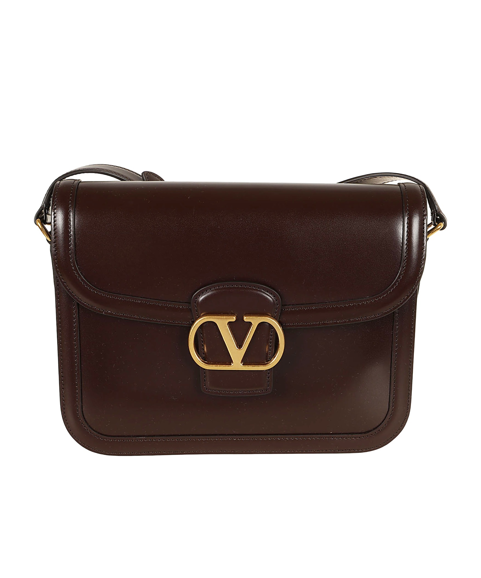 Valentino Flip Shoulder Bag In Brown