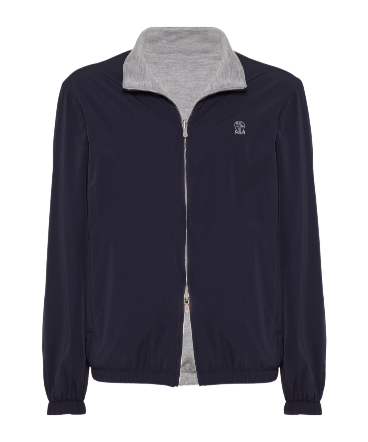Brunello Cucinelli Water-resistant Long-sleeve Jacket In Black
