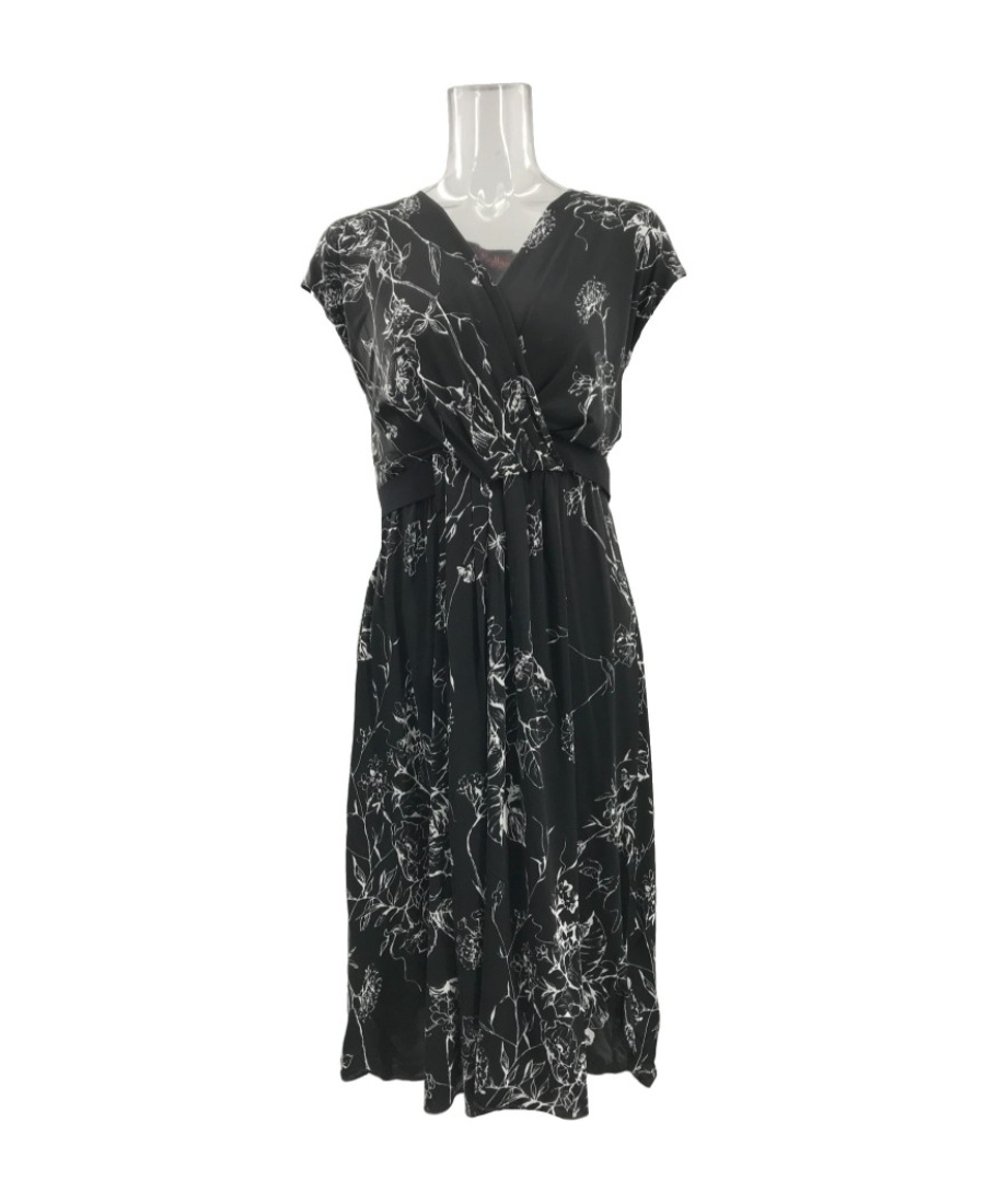 Max Mara V-neck Dress In Black