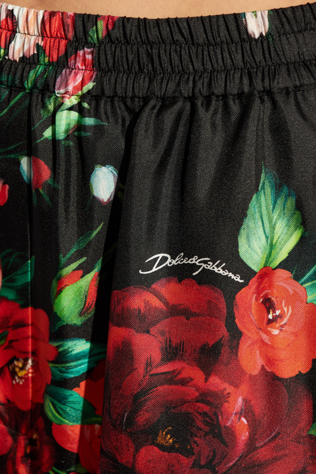 Dolce & Gabbana Elastic Waist Casual Pants In Black
