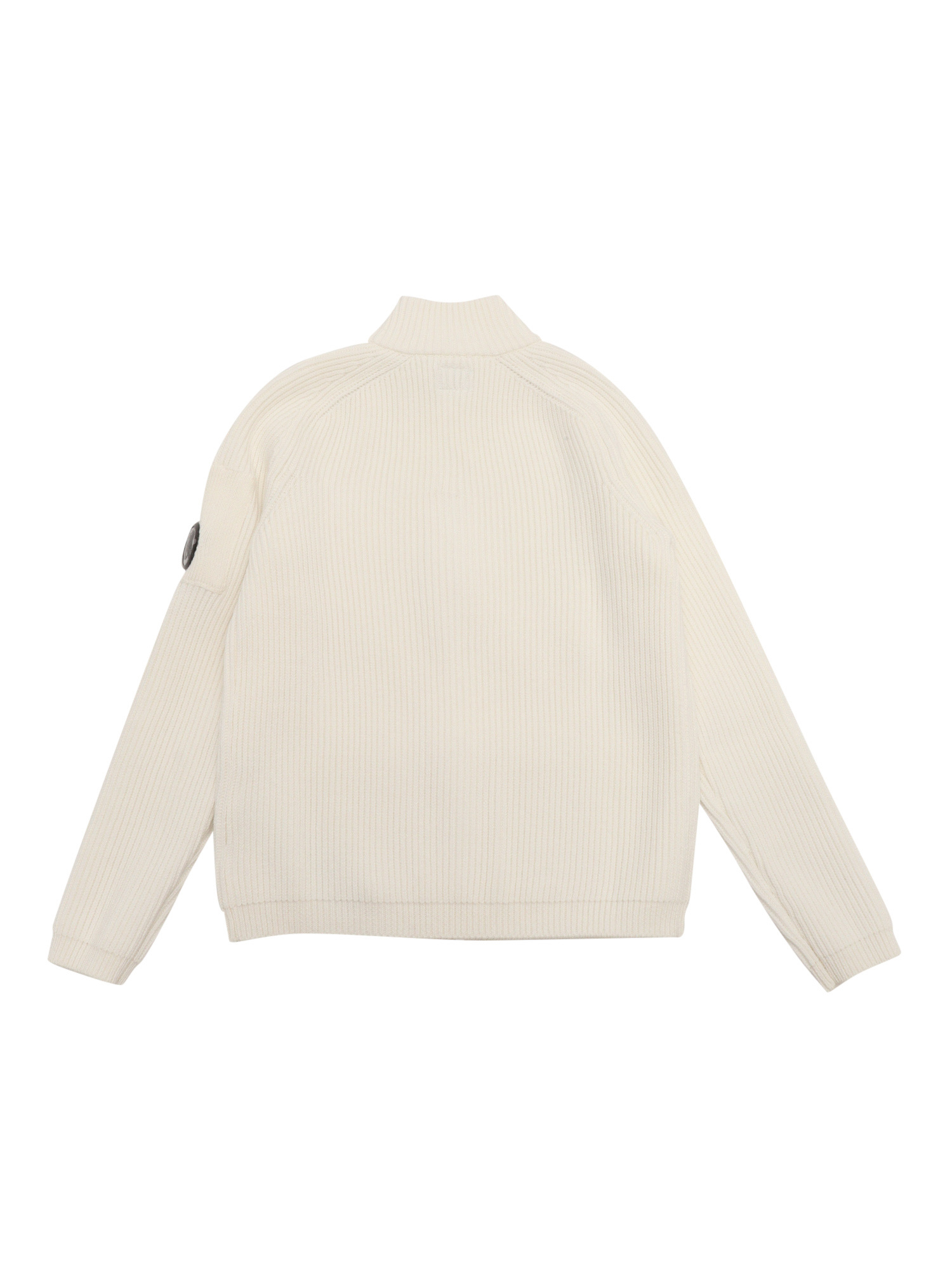 C.p. Company Zipped Sweater In White