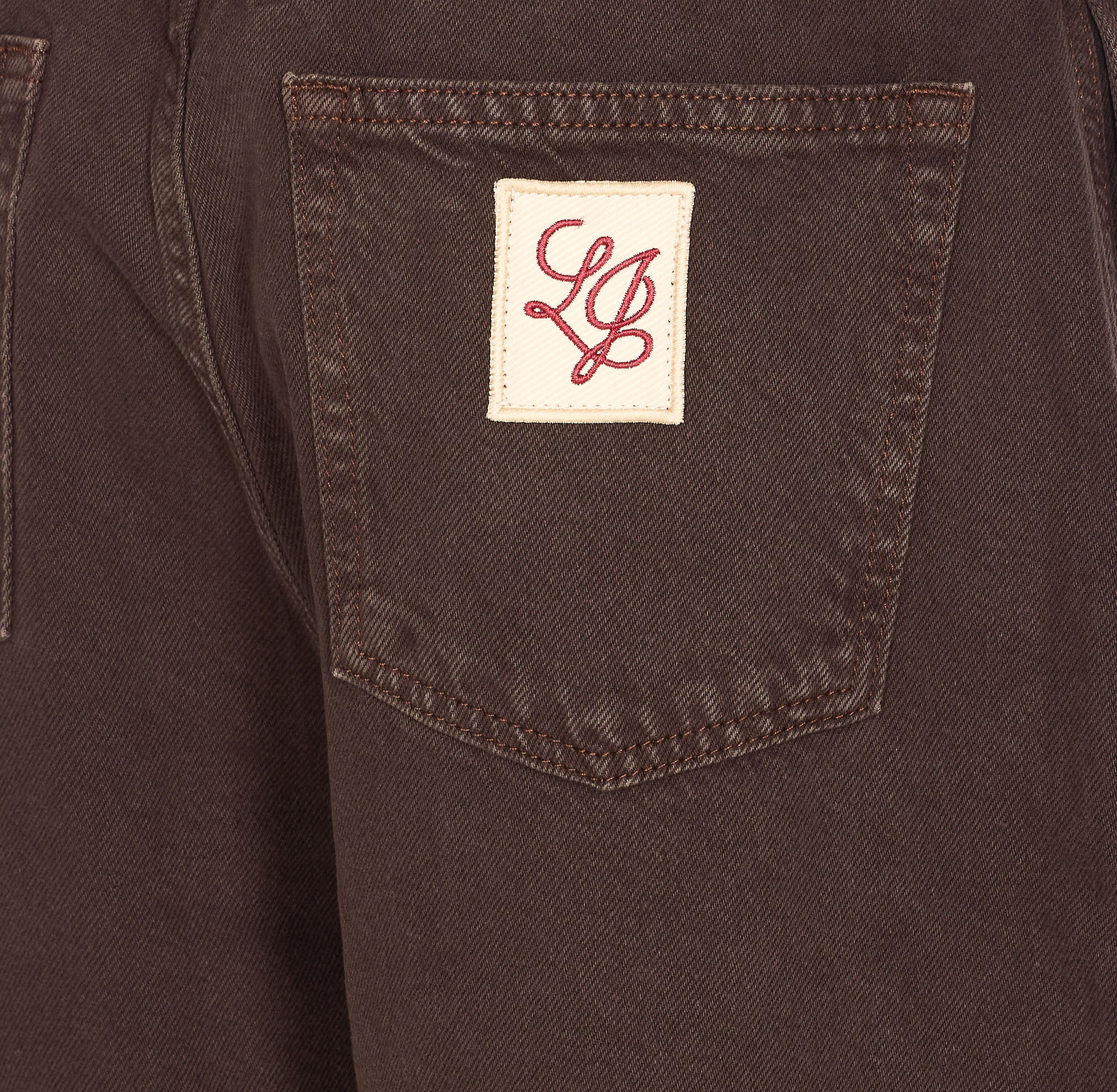 Liu •jo High Waist Loose Fit Straight Leg Trousers In Brown
