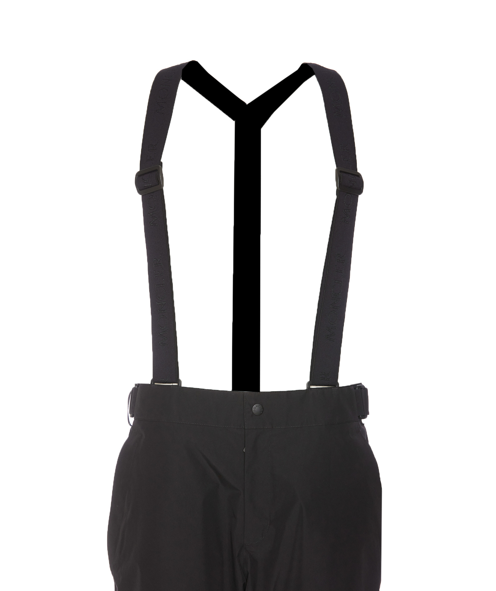 Moncler Adjustable Strap Nylon Technical Pants In Black