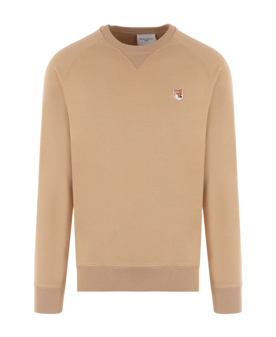 Maison Kitsuné Logo-patch Sweatshirt In Brown