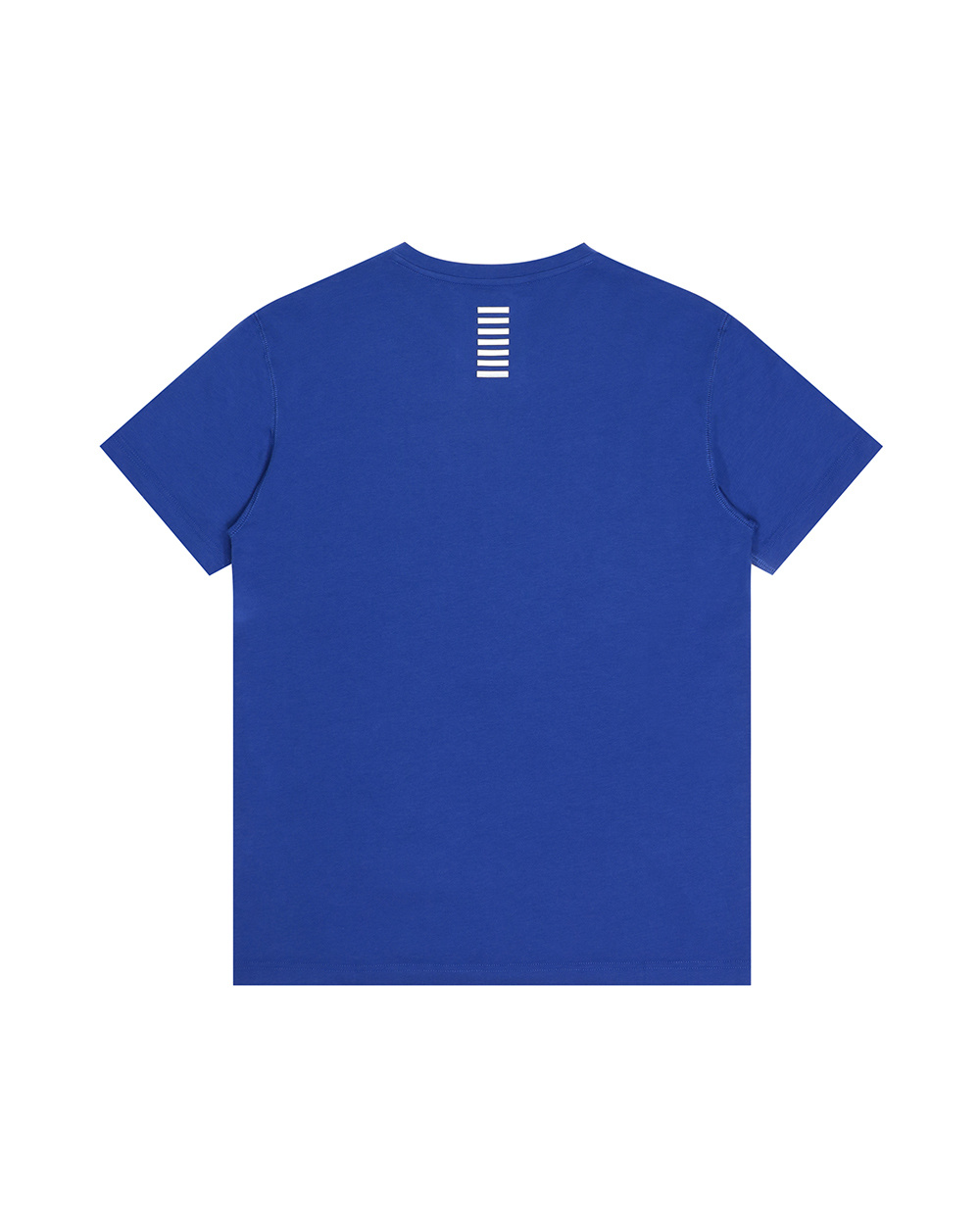 Ea7 Logo T-shirt With Round Neck In Blue