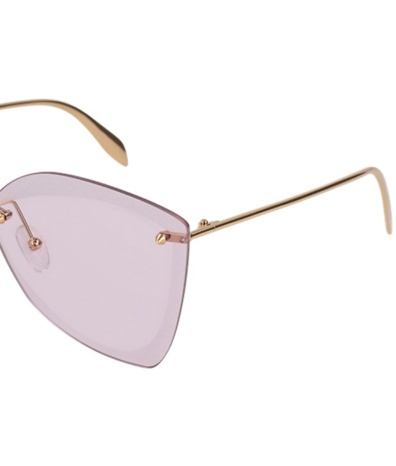 Alexander Mcqueen Logo Details Sunglasses In Purple