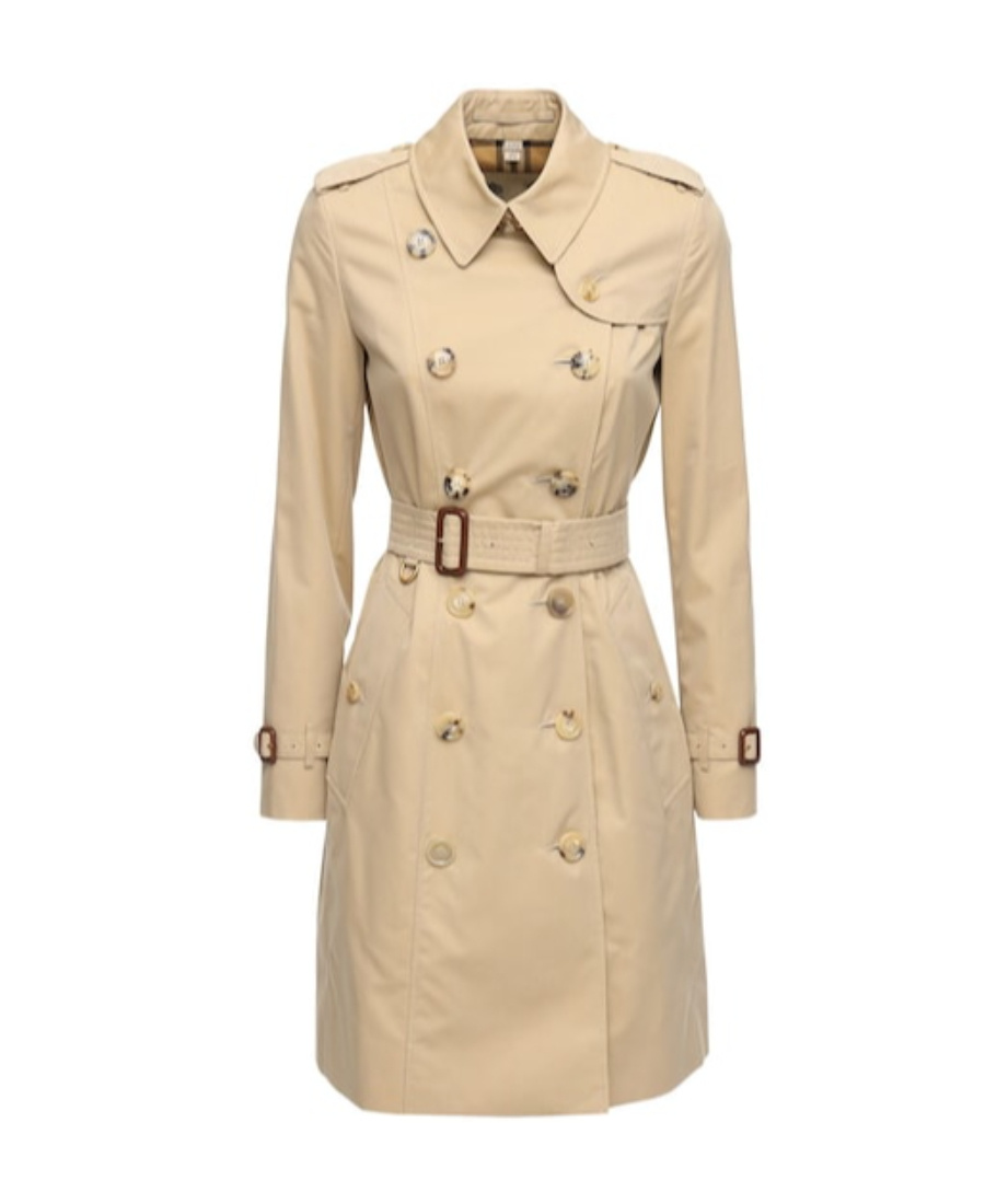 Burberry Medium And Long Style Trench Coat With Logo