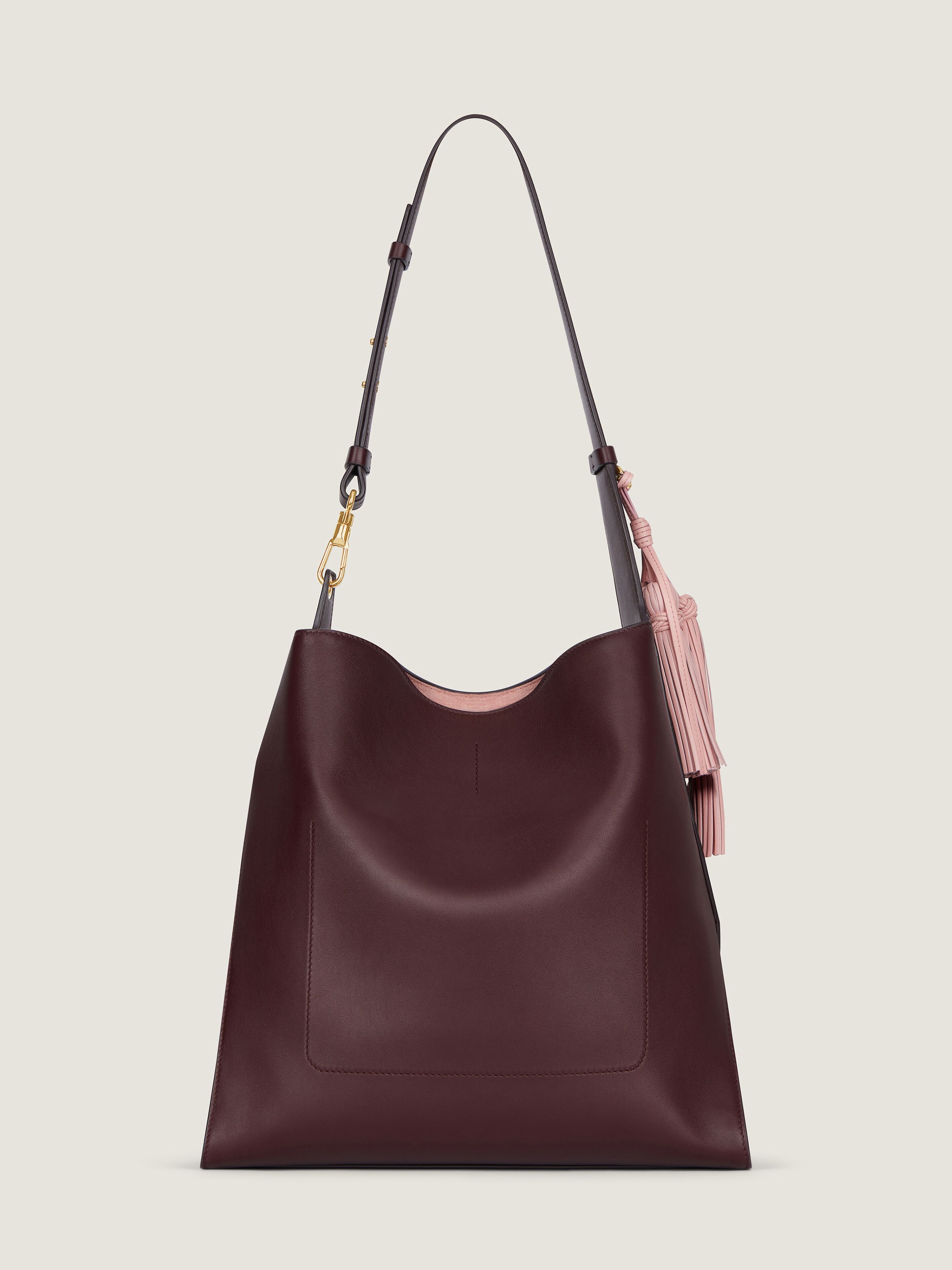 Givenchy Medium Belted Hobo Bag In Leather In Burgundy
