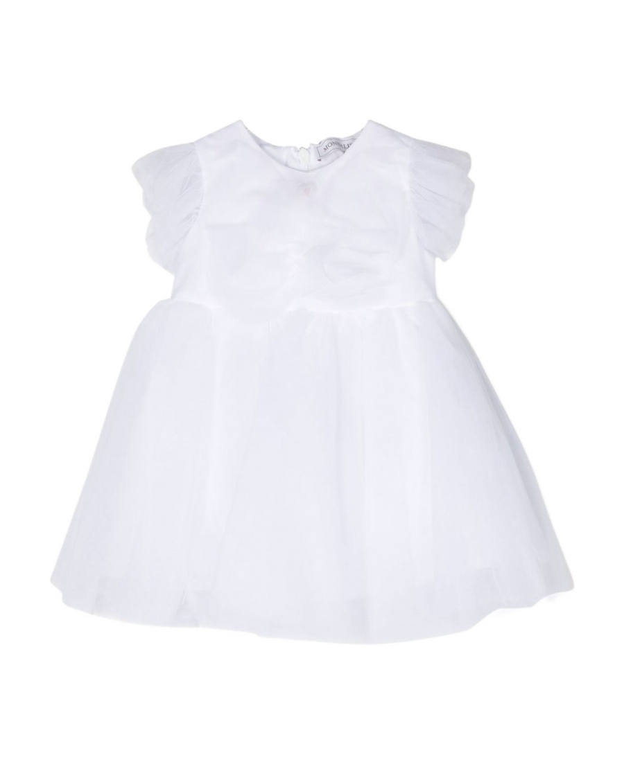 MONNALISA MONNALISA RUFFLED CREWNECK DRESS