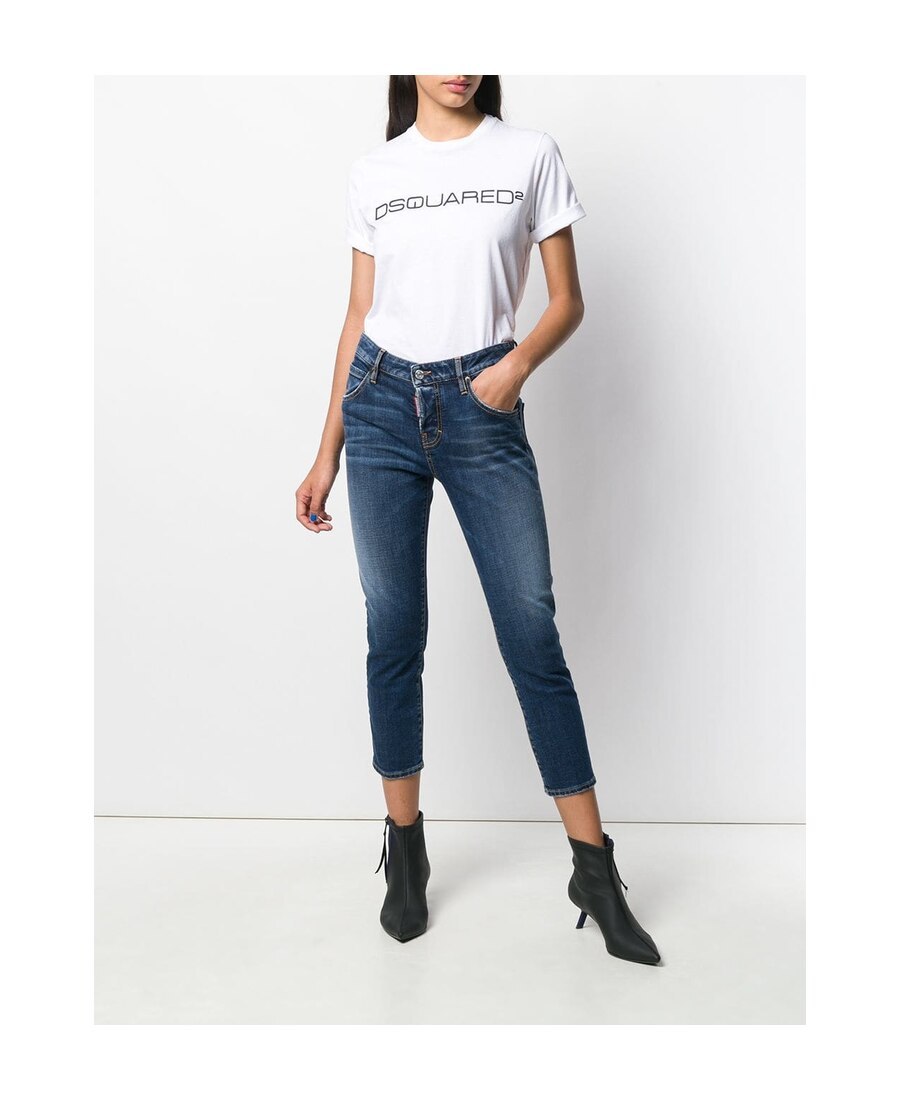 Shop Dsquared2 Nine-point Slim Jeans In Blue