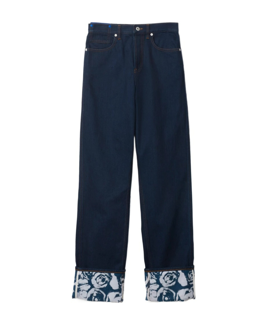 BURBERRY LOGO-PATCH STRAIGHT-LEG JEANS