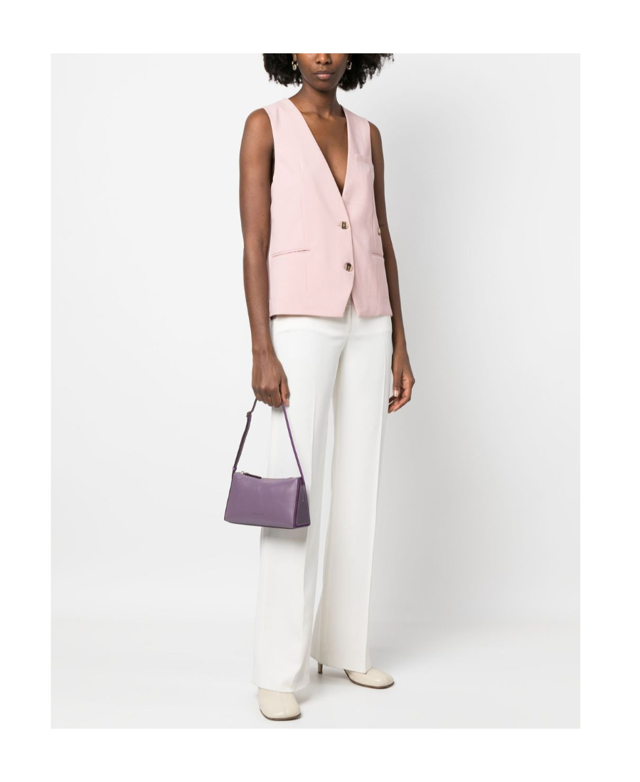 Manu Atelier Prism Mix-leather Shoulder Bag In Gray