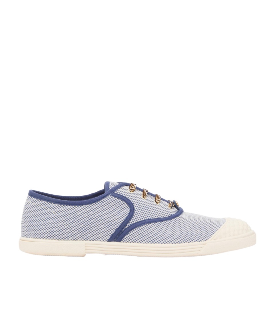 Valentino Bay By Bay Bicolor Canvas Low-top Sneakers In White