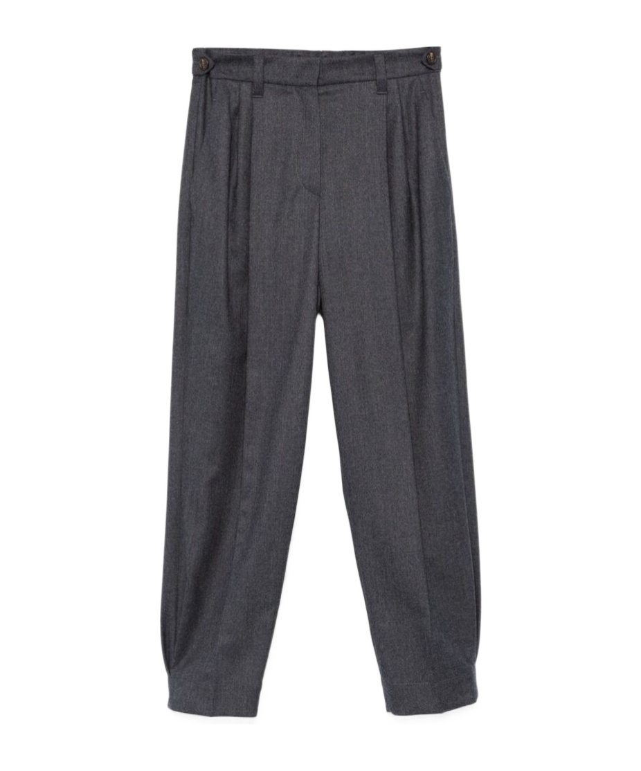 Brunello Cucinelli Klassische Bundfaltenhose In Black