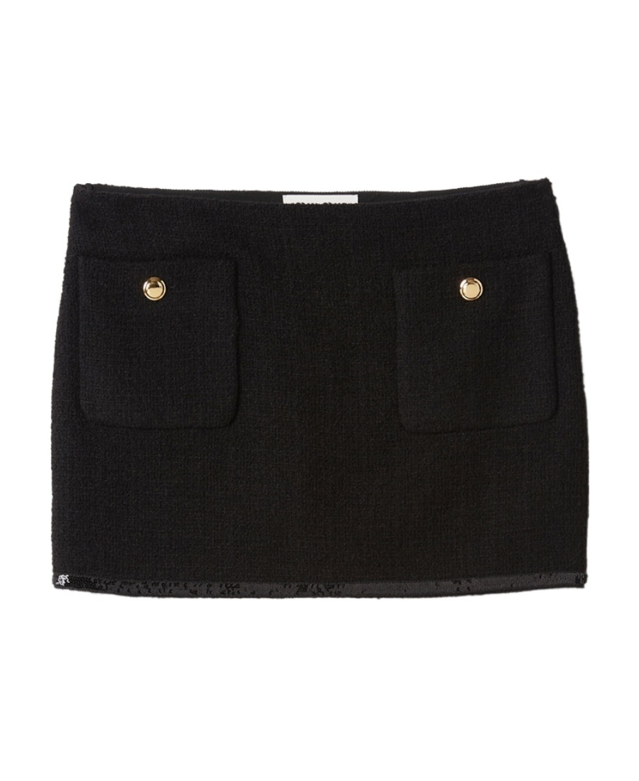 MIU MIU TWEED MINISKIRT