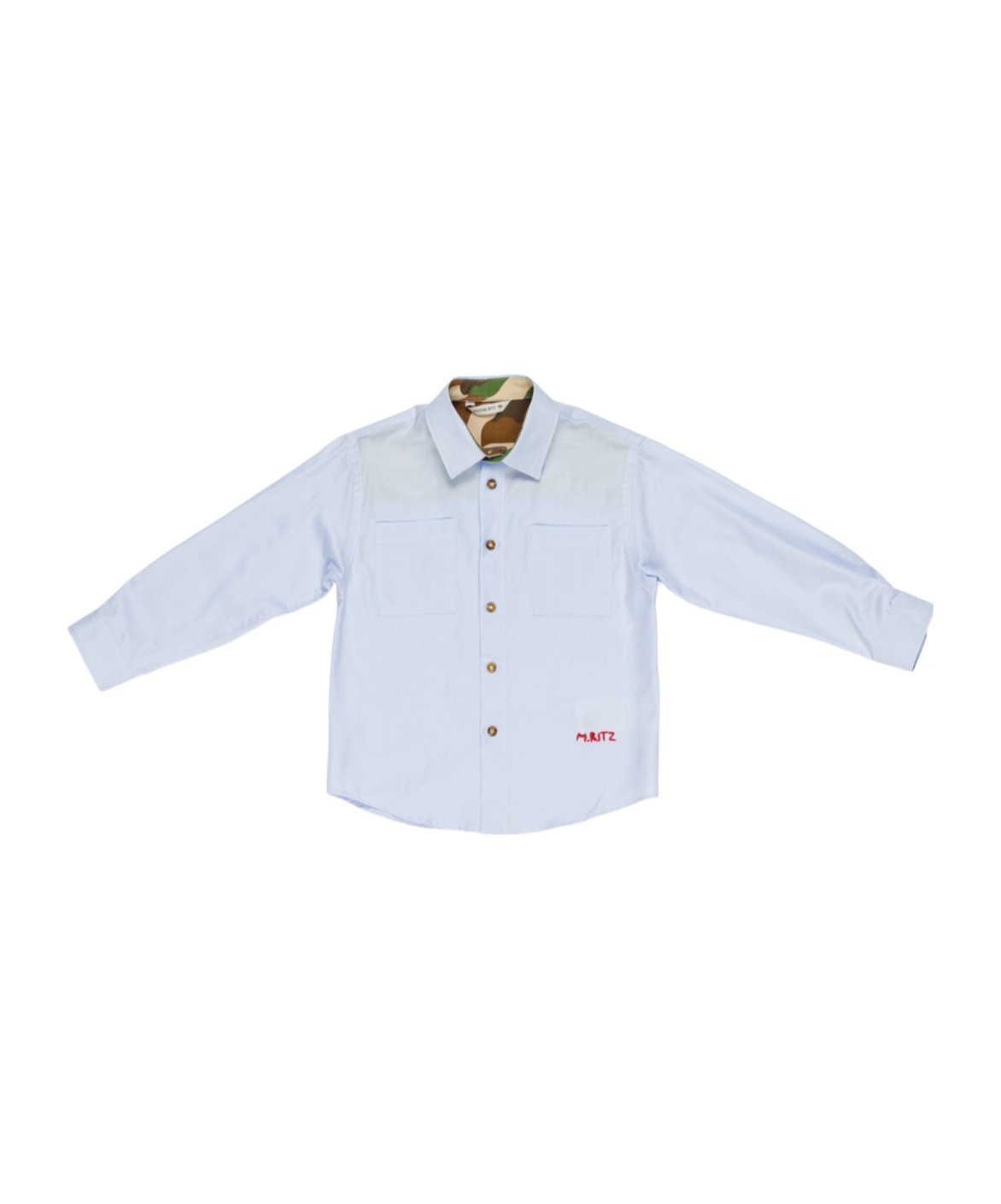 Manuel Ritz Long-sleeved Shirt In Blue