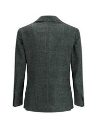 Gi Capri Checked Single-breasted Blazer In Green