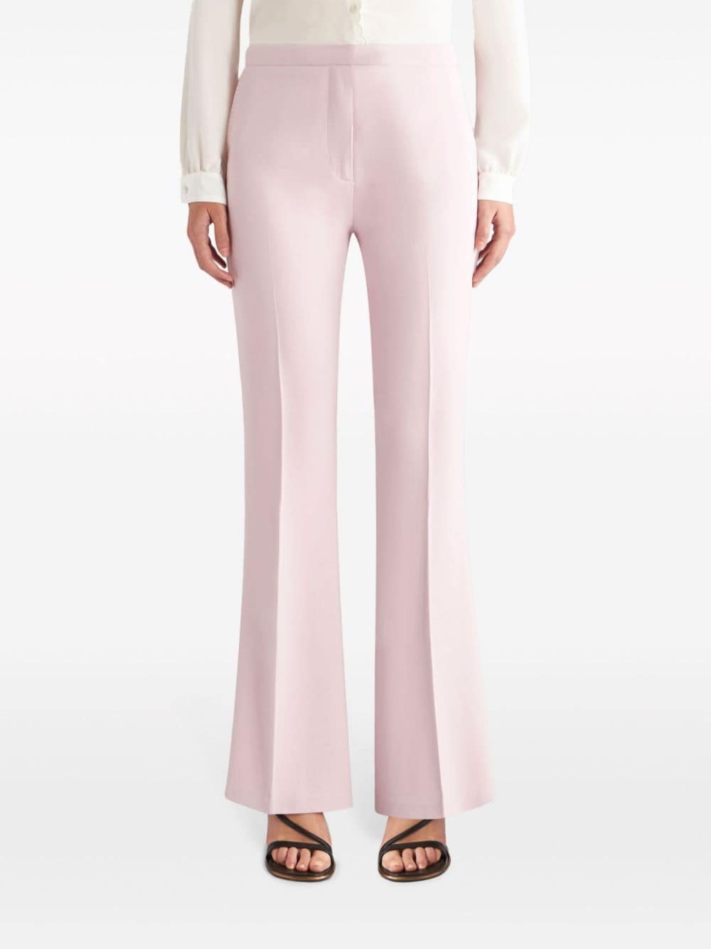 Etro Tailored Cady Flared Trousers In Purple