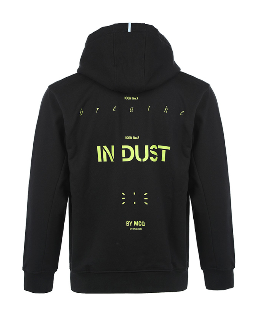 Mcq By Alexander Mcqueen In Dust Logo-print Hoodie In Black
