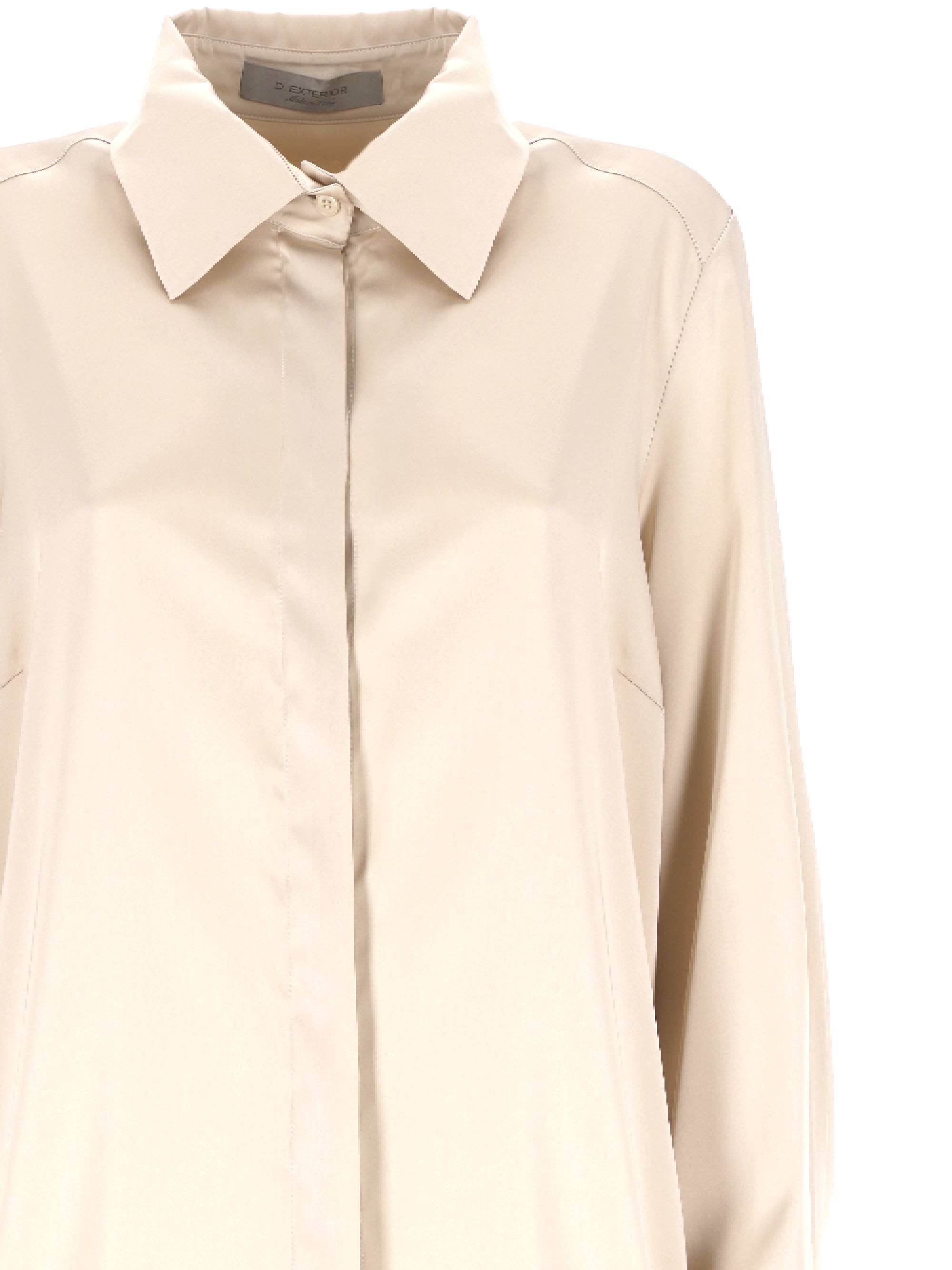 D Exterior D.exterior Button-up Long Sleeve Top In Pink