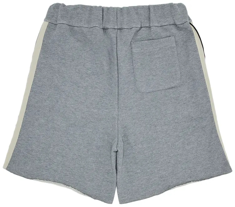 Palm Angels Logo-print Side-stripe Shorts In Gold