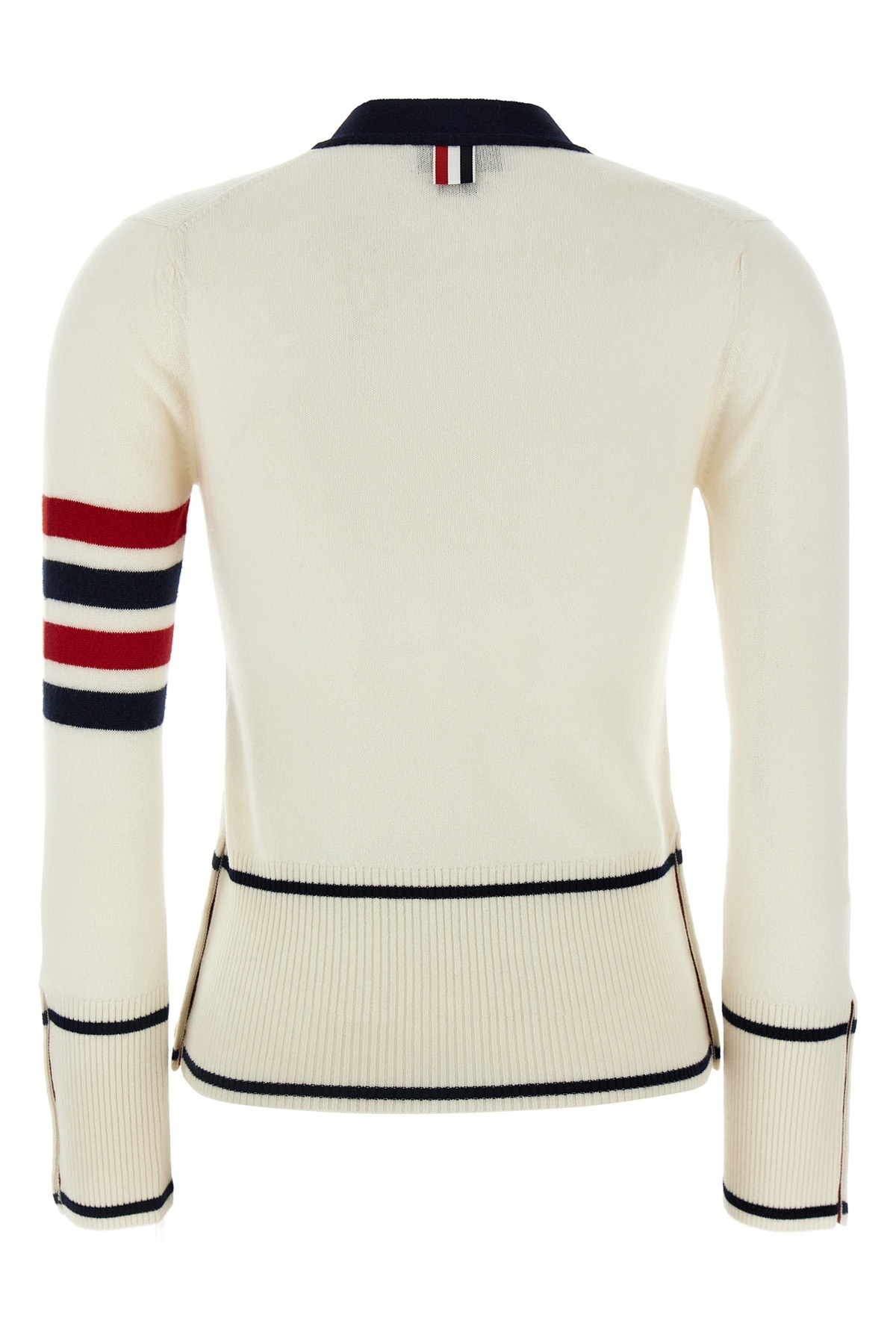 Thom Browne 4 Bar Sweater, Cardigans White In White
