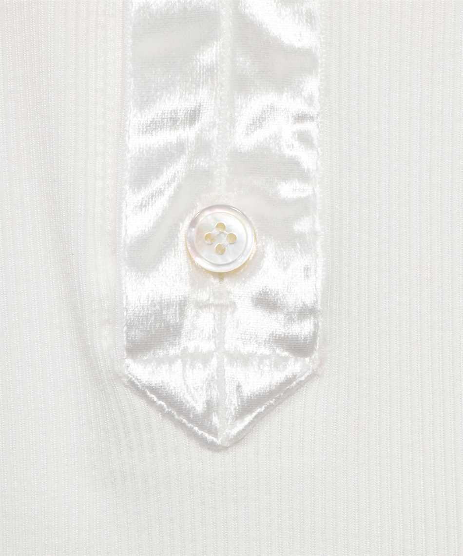 Tom Ford Slim-fit Ribbed Stretch Lyocell And Cotton-blend Henley T-shirt In White