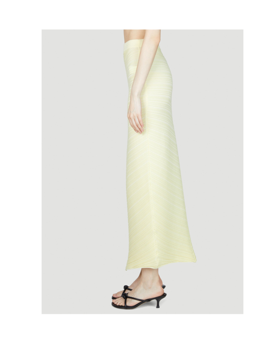 Bottega Veneta Knitted Medium-length Skirt In White