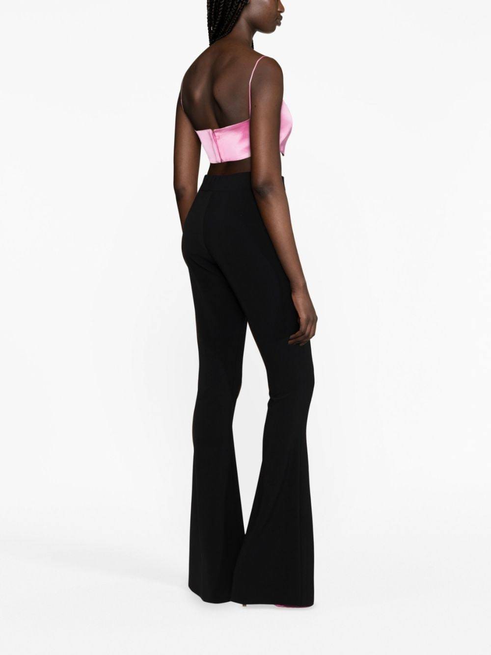 Shop Dsquared2 Chain-embellished Flared Trousers In Black