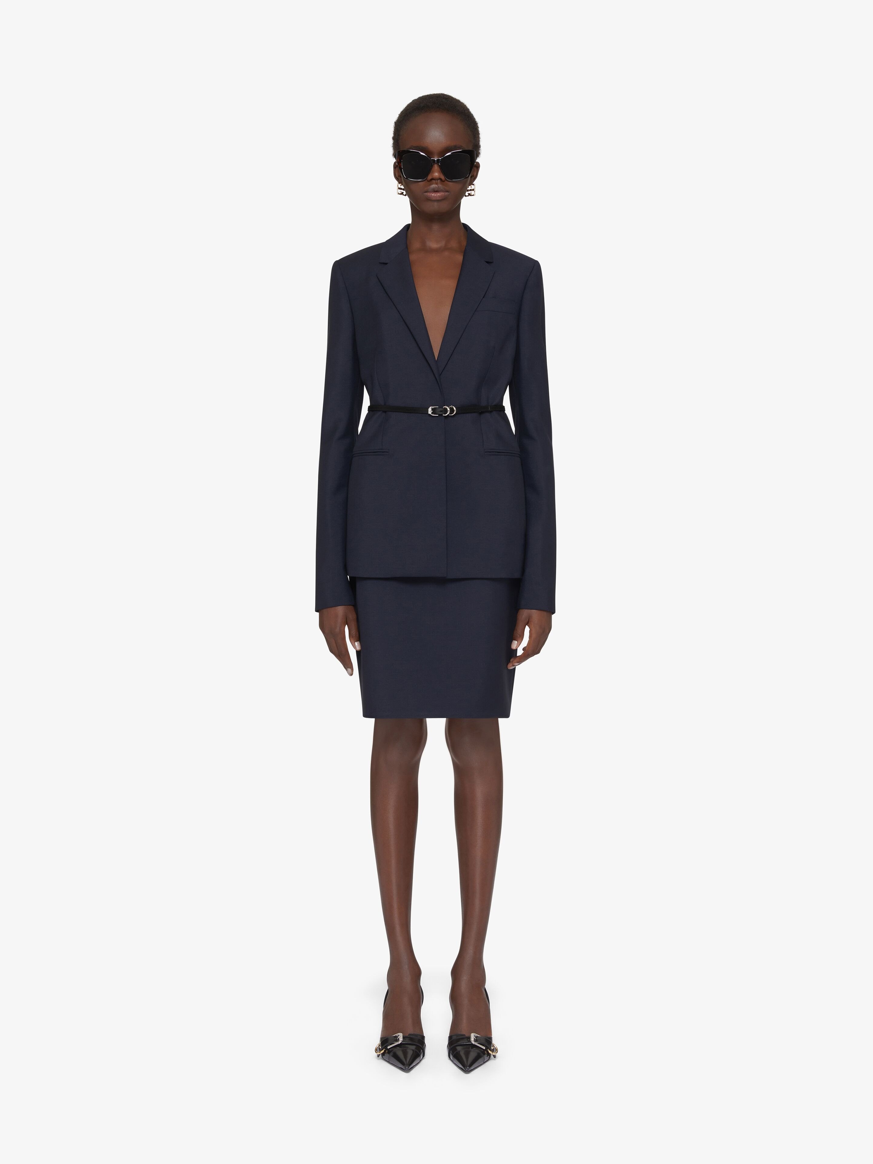Givenchy Voyou Wool Suit Coat In Blue