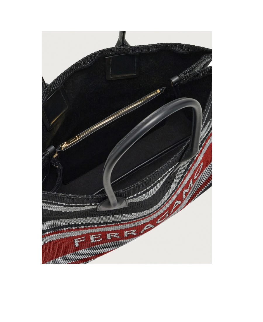 Ferragamo Signature Tote Bag In Black