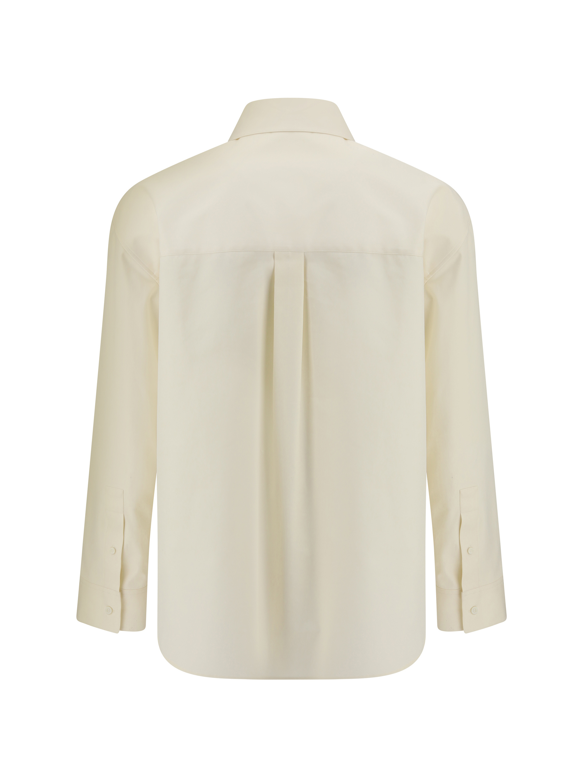 Loewe Men Cotton Shirt With An Embroidered Anagram Logo In White