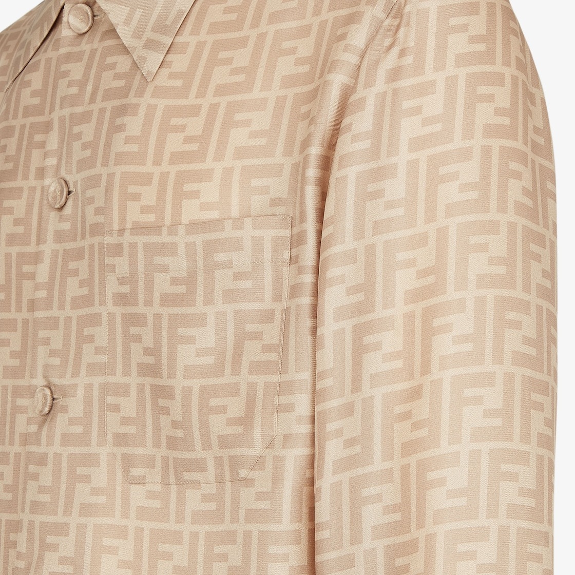 Fendi Long-sleeved Shirt In Nude