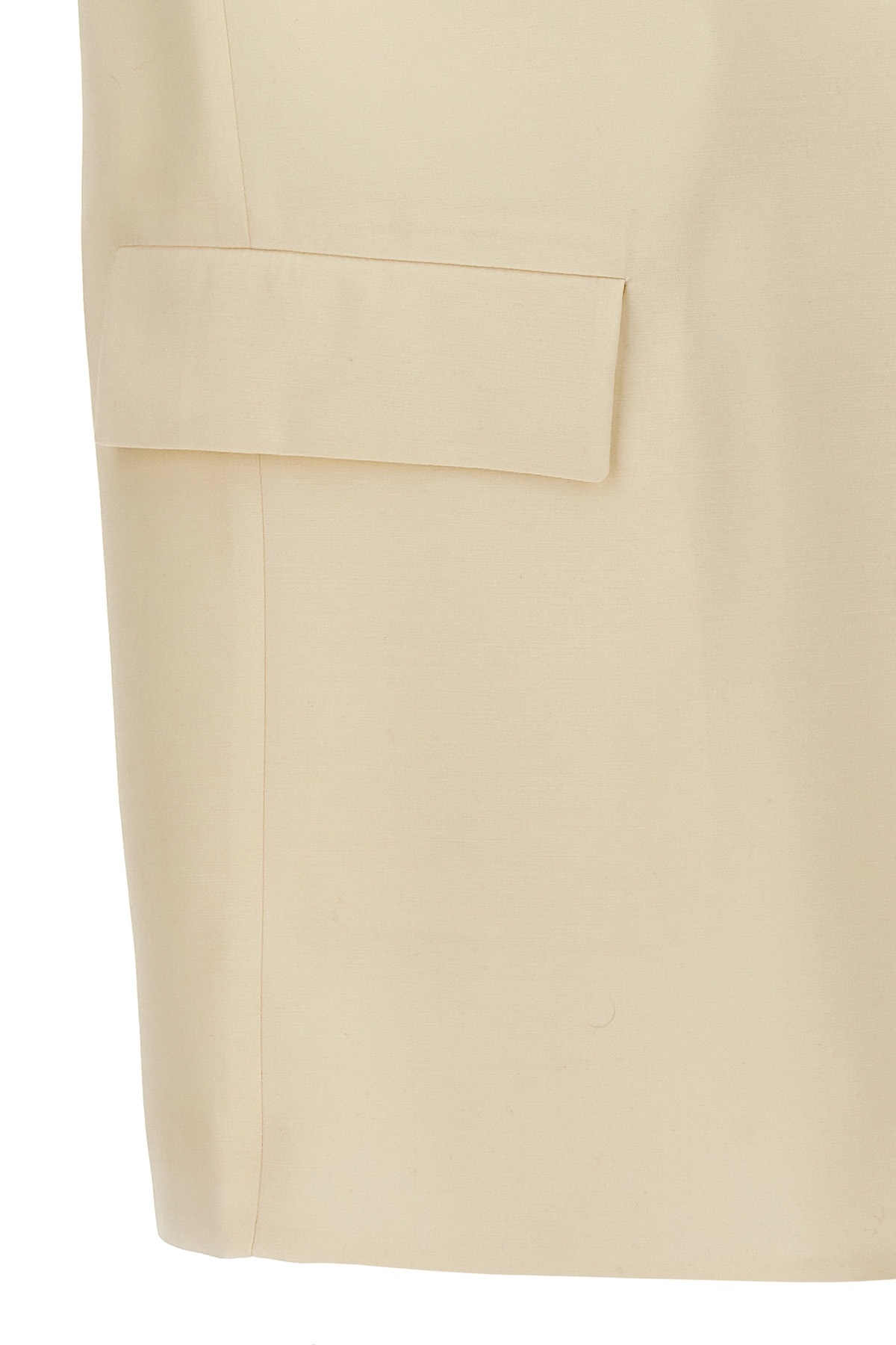 Fabiana Filippi Single-button Straight Wool-silk Vest In Nude