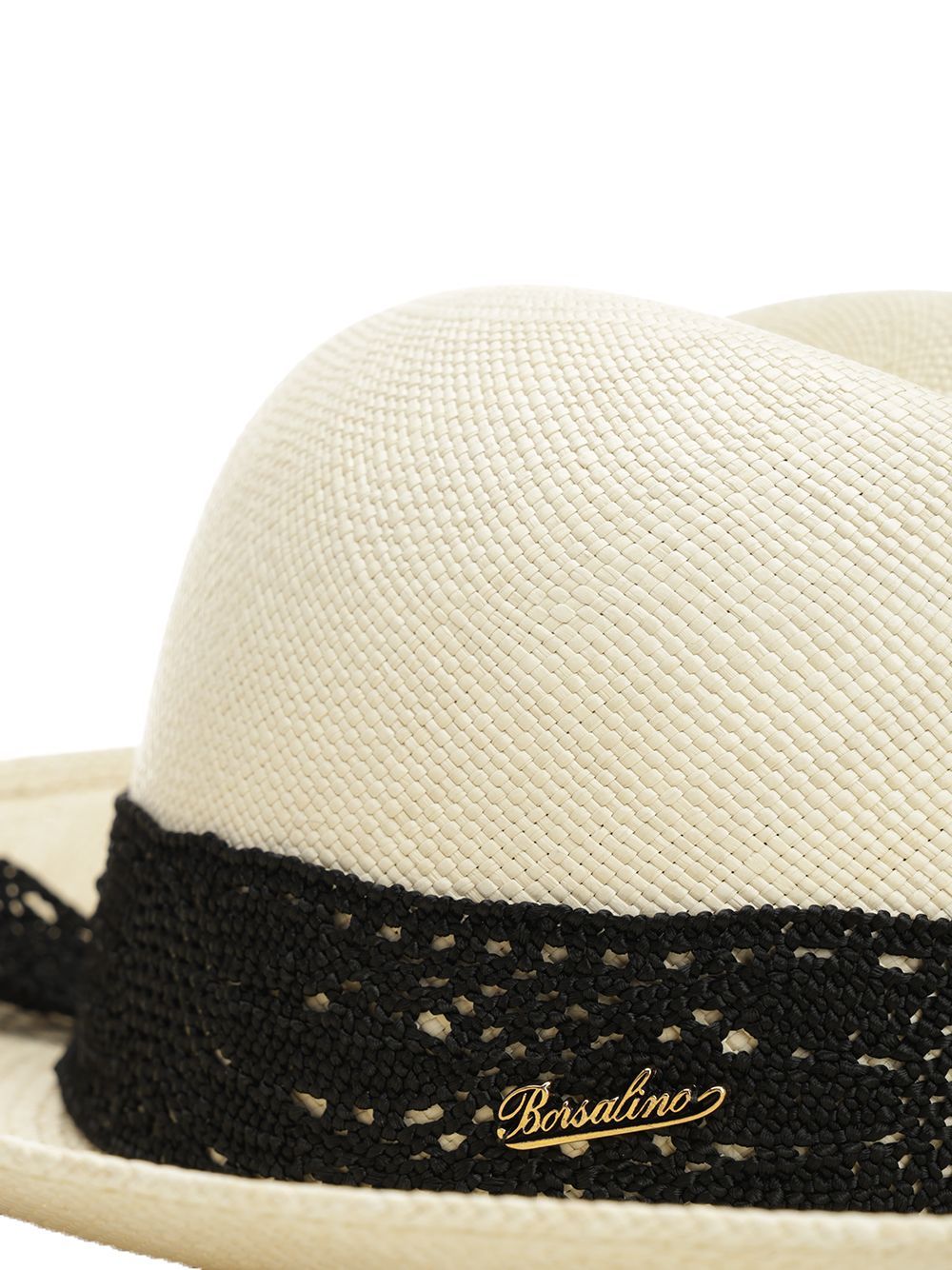 Borsalino Lace Trim Sun Hat In White