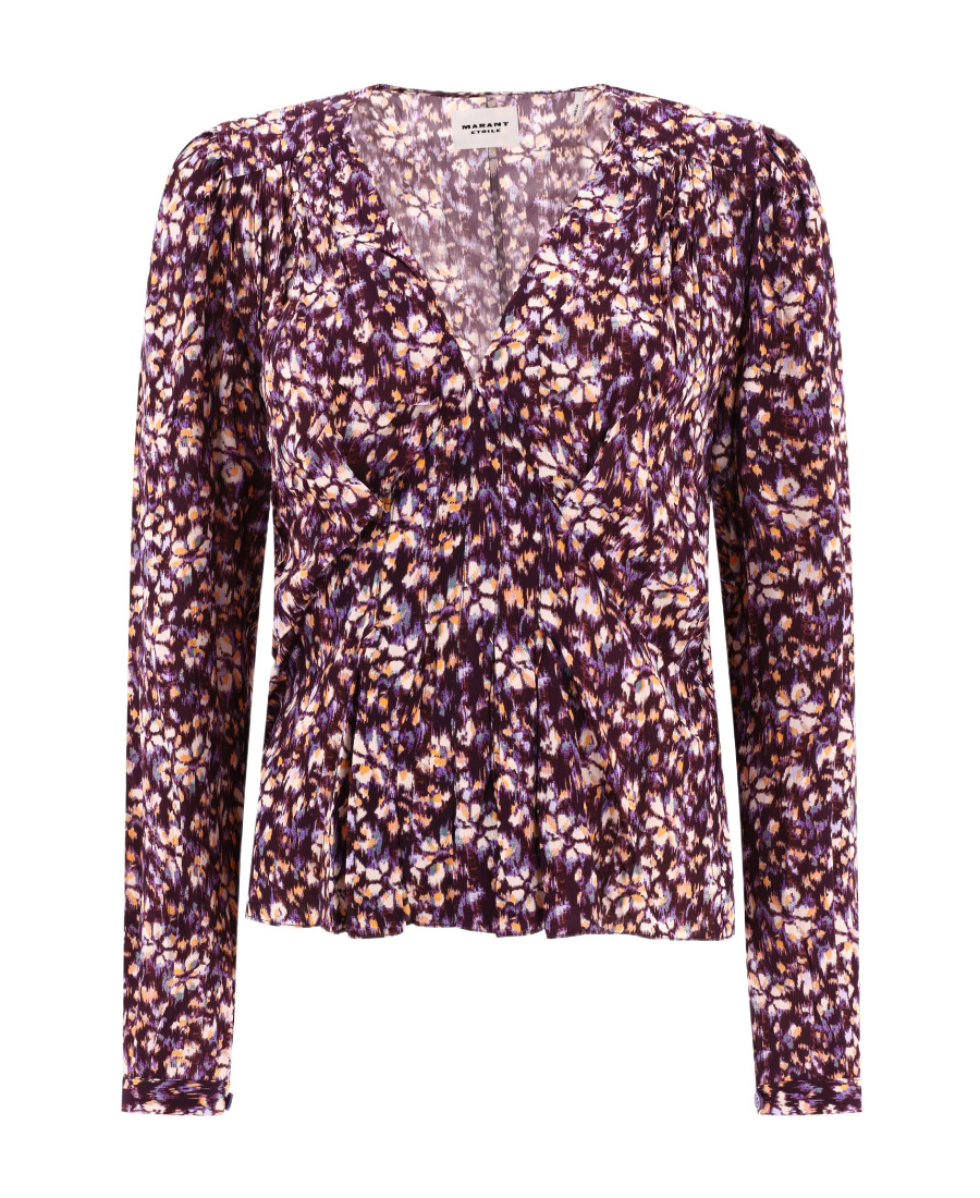 Isabel Marant Étoile Catchell Floral-print Blouse In Red