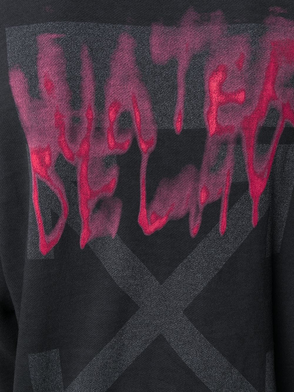 Off-white Water Delay Hooded Hoodie In Black