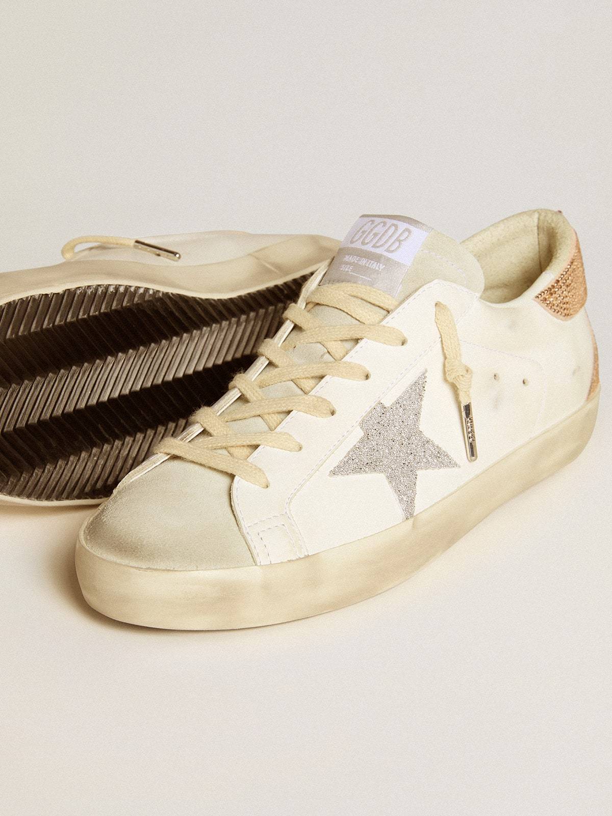 Golden Goose Super-star In Leather With Swarovski Crystal Star And Heel Tab In Brown