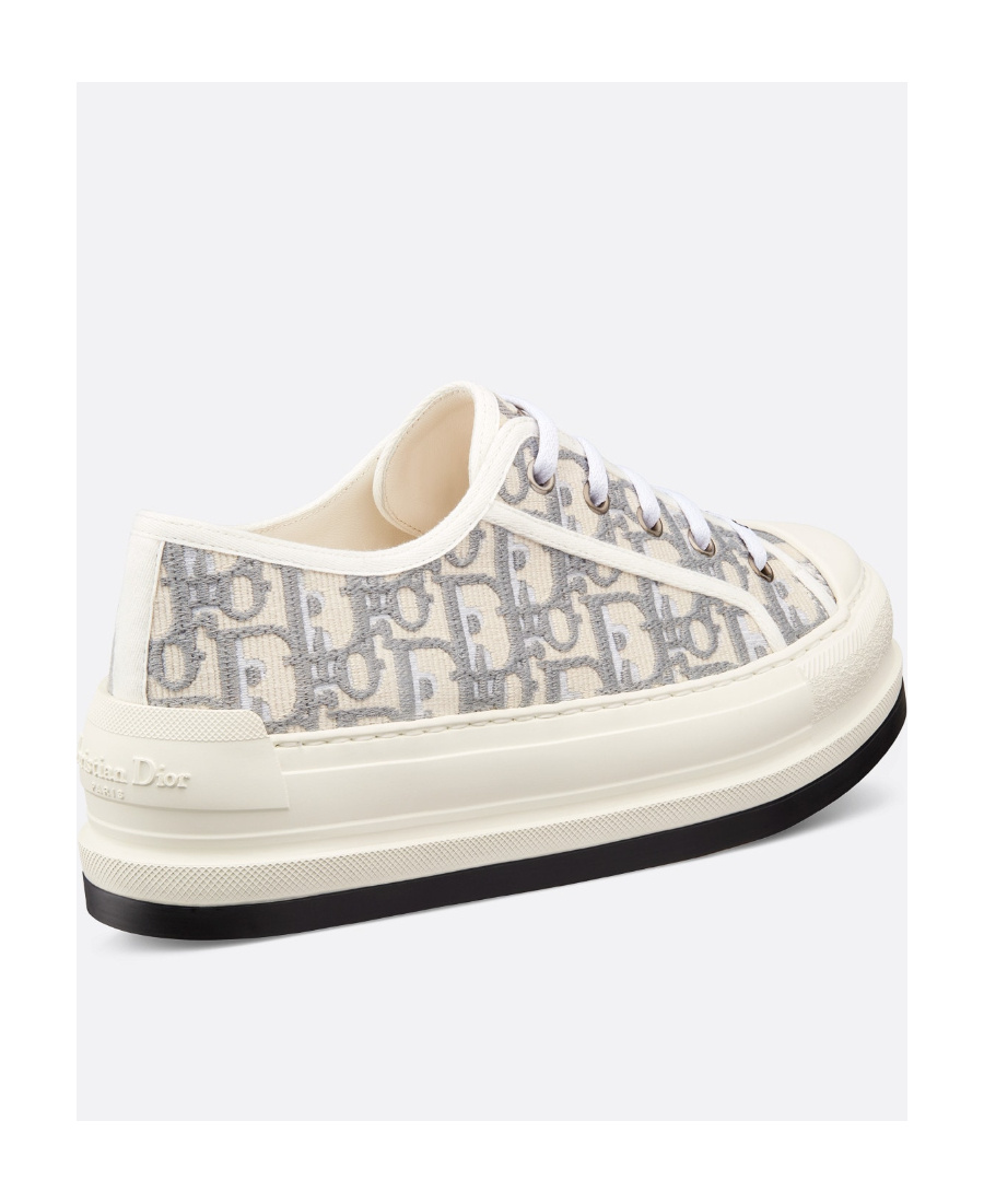 Dior Walk'n' Canvas Platform Sneaker In White