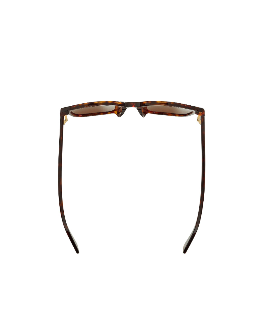 Bottega Veneta Square Logo Sunglasses In Brown
