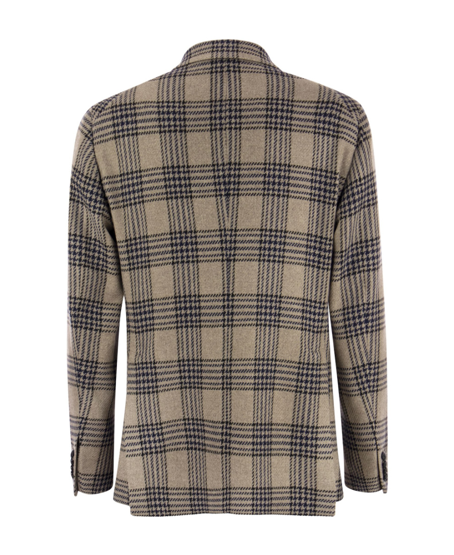 Tagliatore Checked Double-breasted Blazer In Black