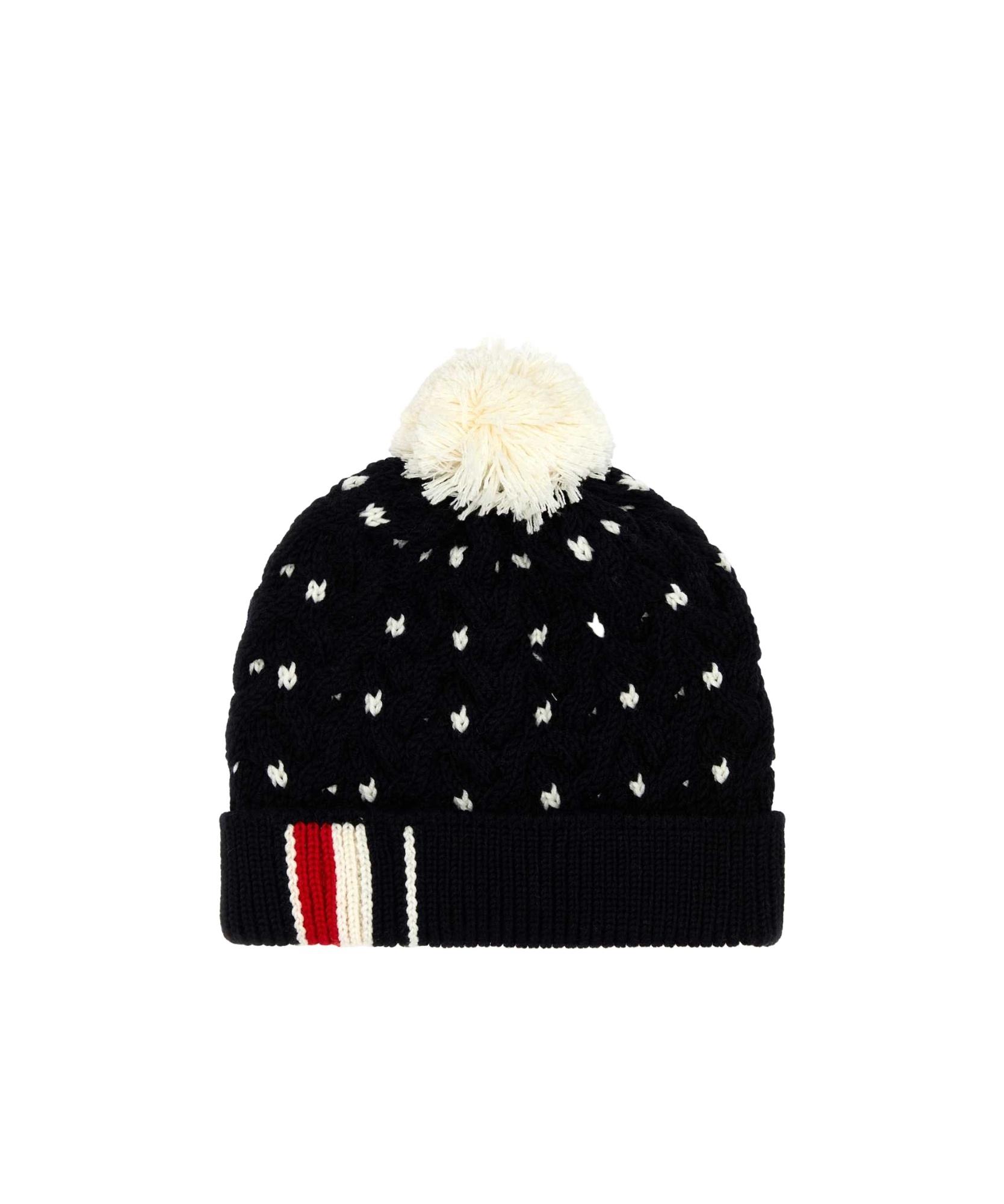 THOM BROWNE THOM BROWNE RWB STRIPED KNITTED BEANIE