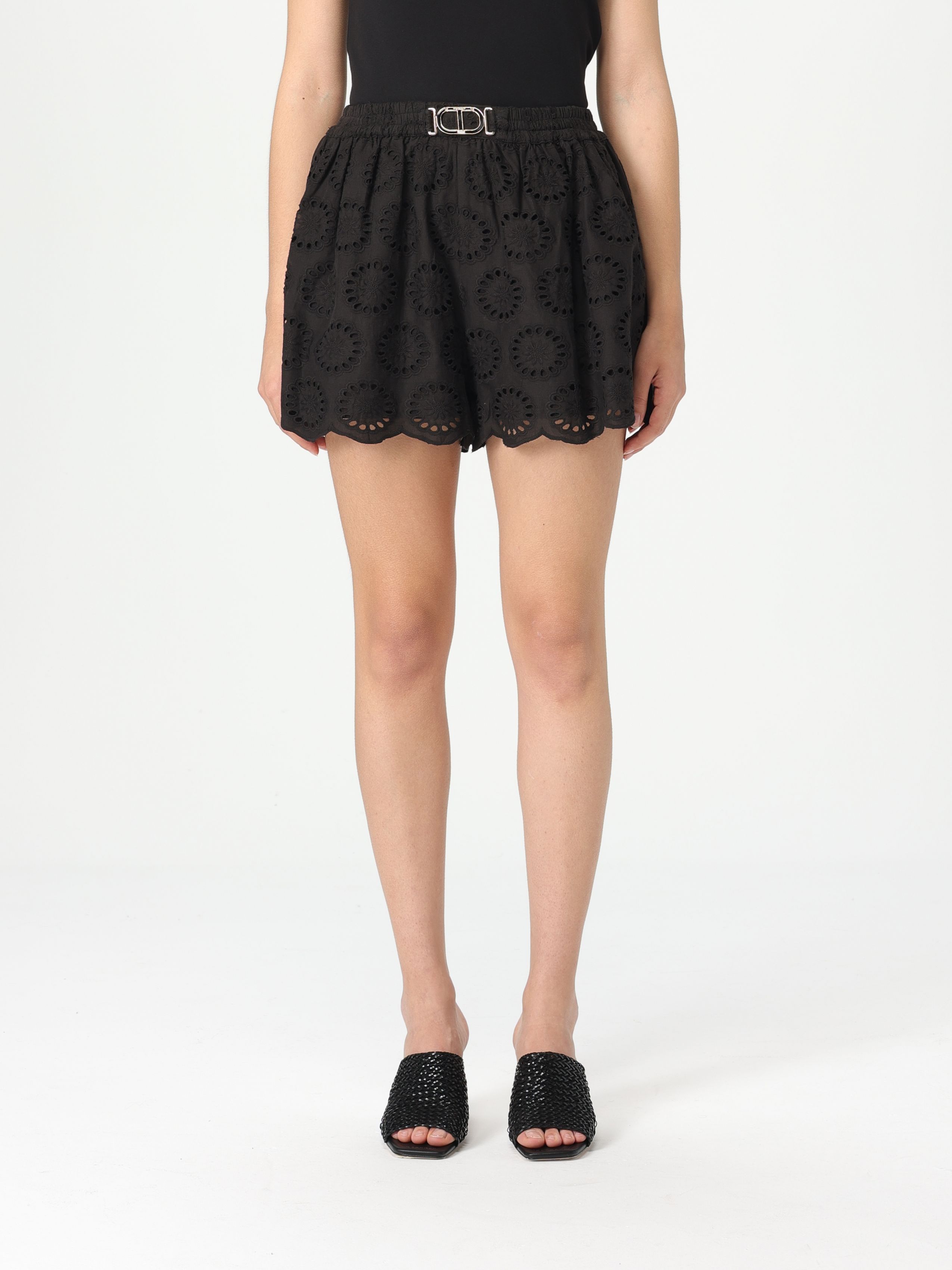 Shop Twinset Broderie-anglaise Shorts
