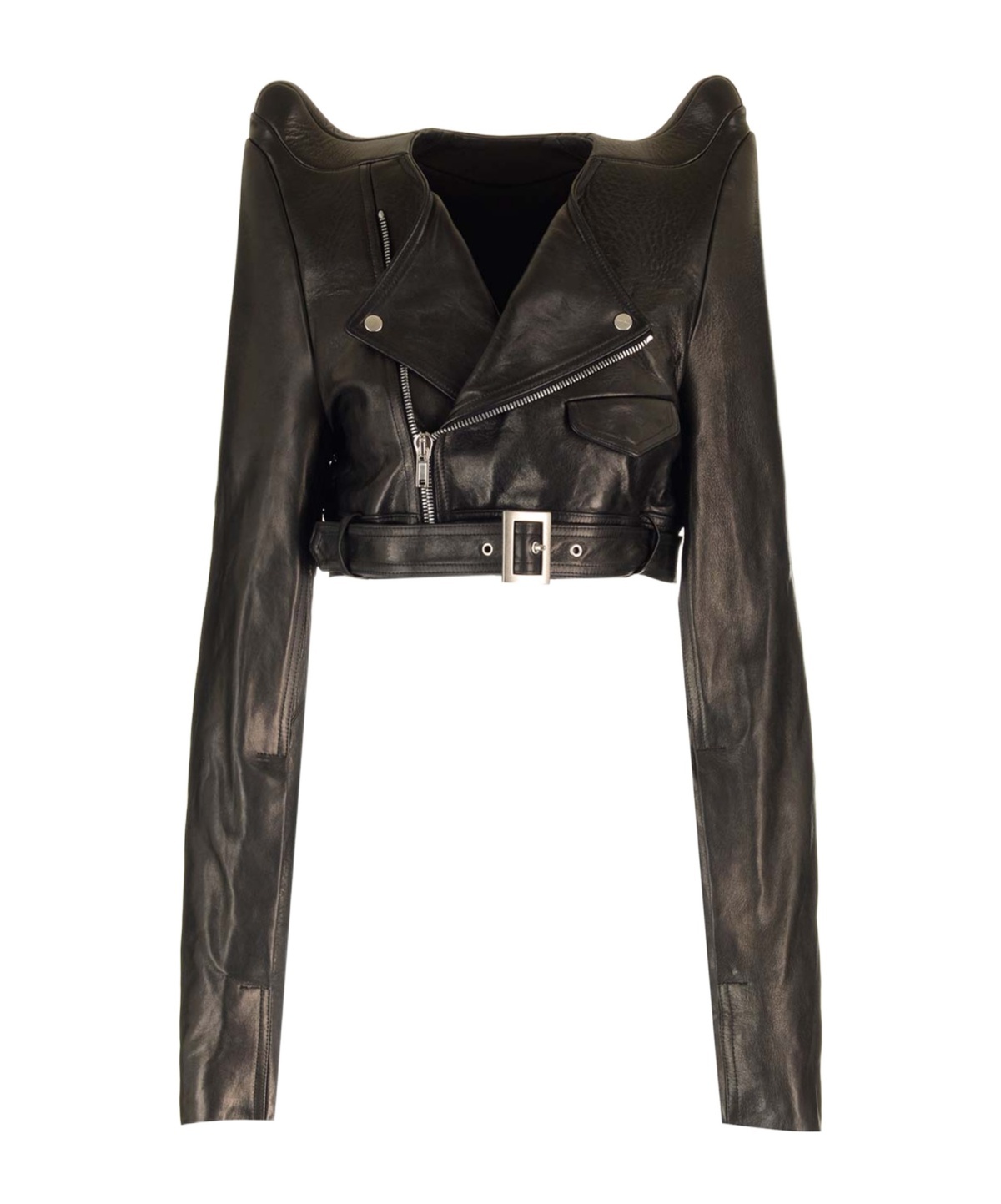 Rick Owens Tec Micro Cropped Biker Jacket